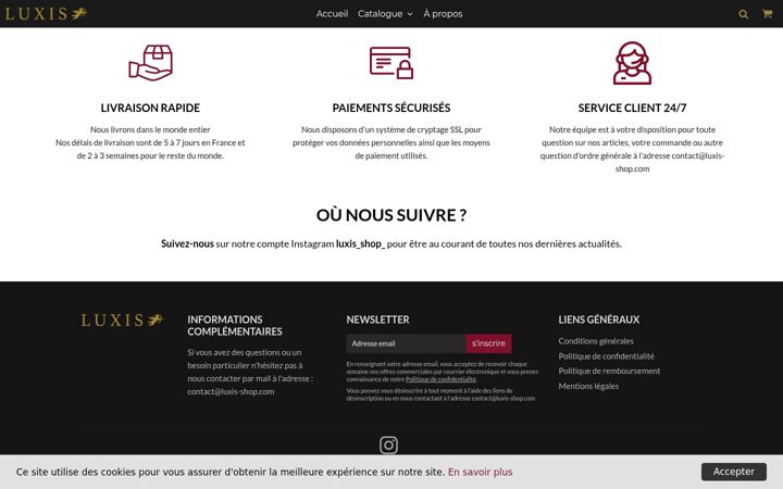 Screenshot of luxis-shop.com