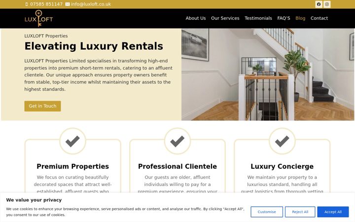 Screenshot of luxloft.co.uk