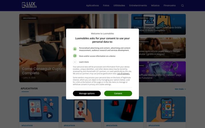 Screenshot of luxmobiles.com