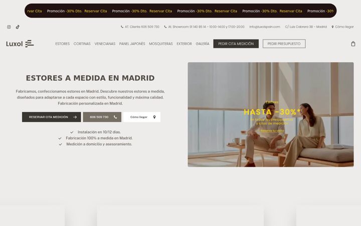 Screenshot of luxolspain.com