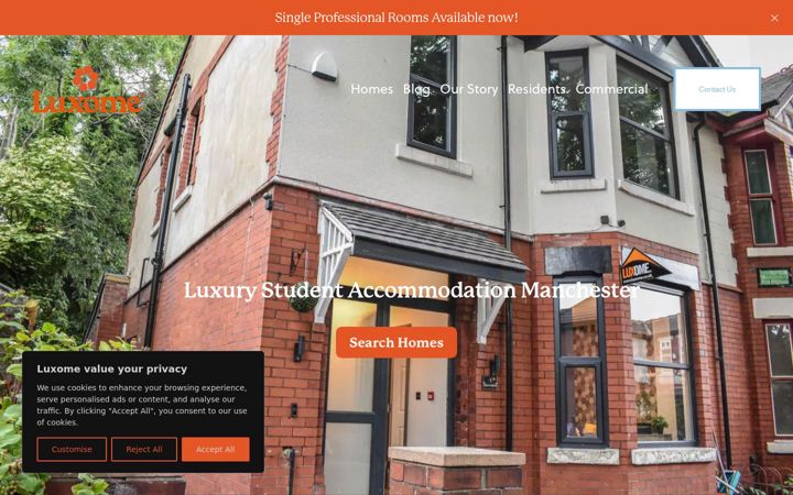 Screenshot of luxome.co.uk