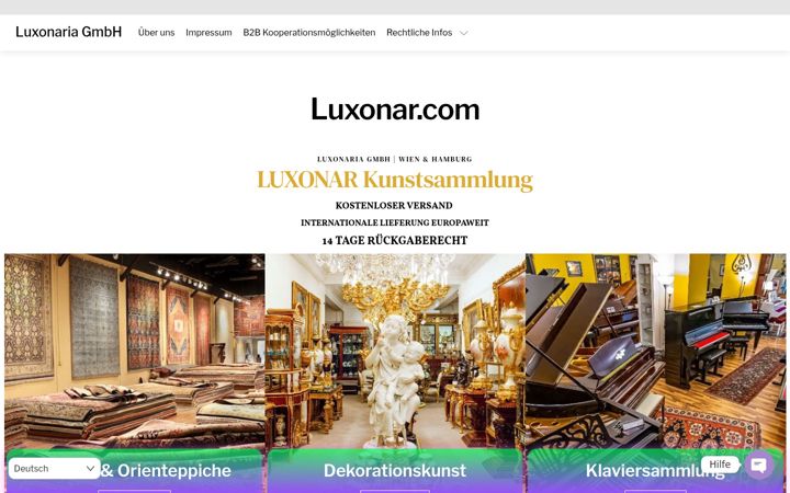 Screenshot of luxonar.com