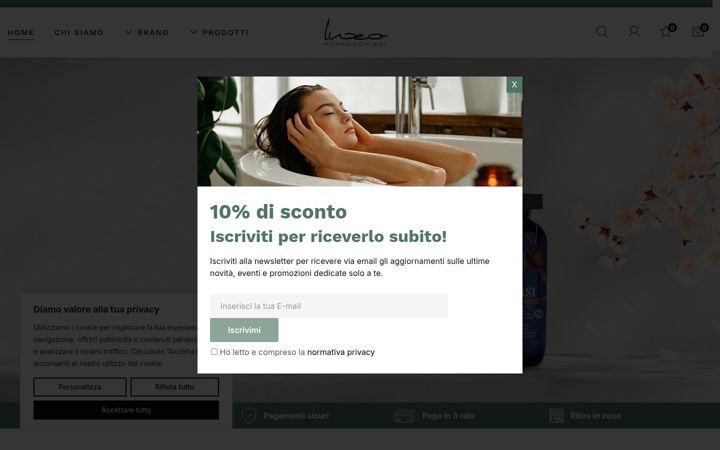 Screenshot of luxoparrucchieri.it
