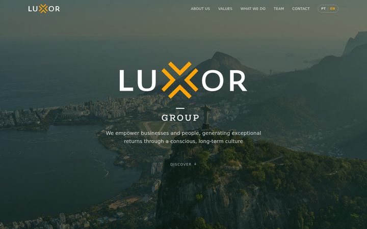 Screenshot of luxor.com.br