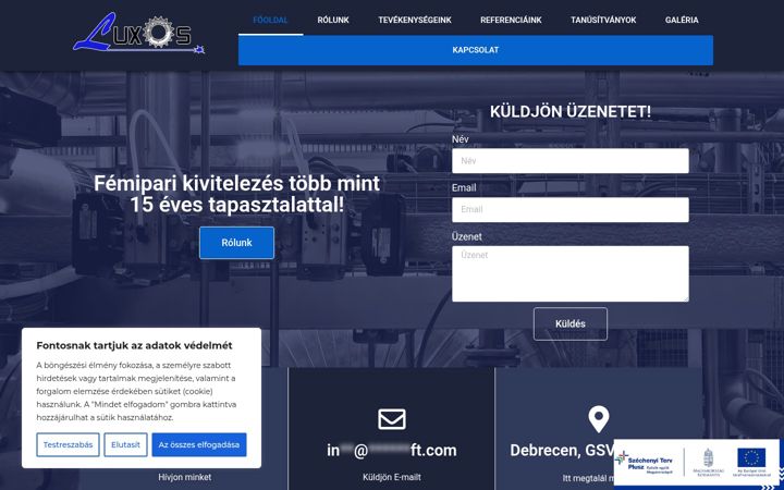 Screenshot of luxoskft.com