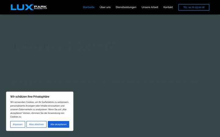 Screenshot of luxpark.ch