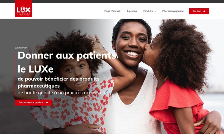 Screenshot of luxpharma.com