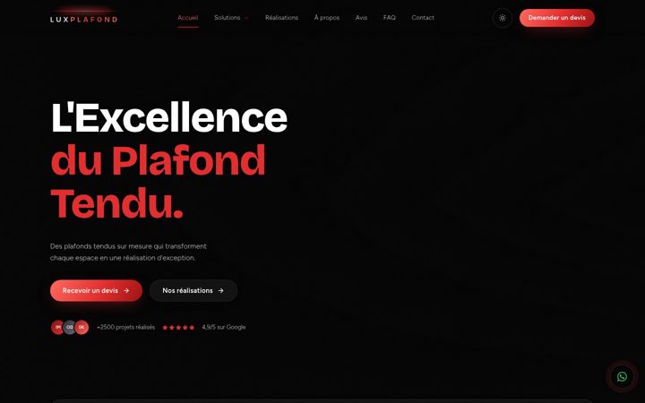 Screenshot of luxplafond.be
