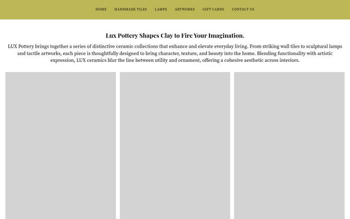 Screenshot of luxpottery.co.uk