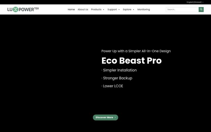 Screenshot of luxpowertek.com