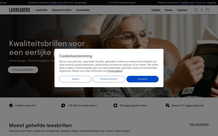 Screenshot of luxreaders.be