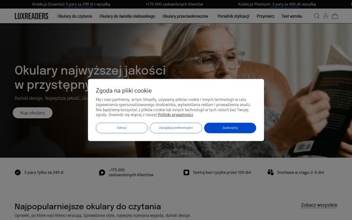 Screenshot of luxreaders.pl