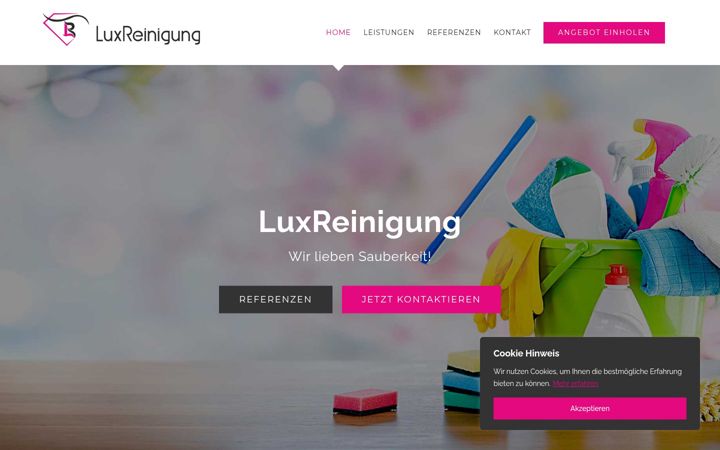 Screenshot of luxreinigung.ch
