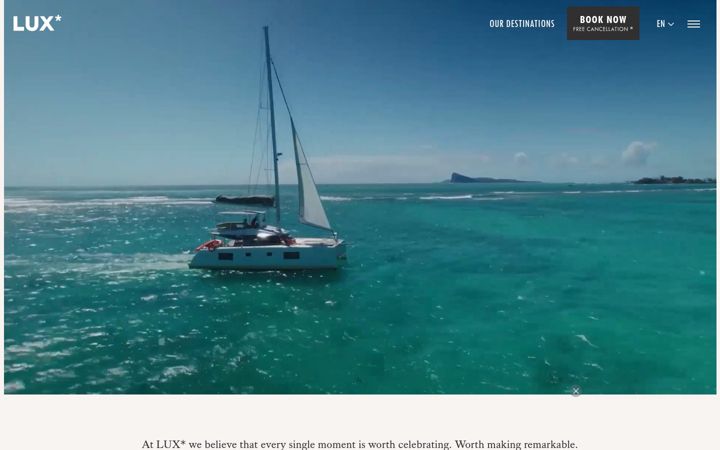 Screenshot of luxresorts.com