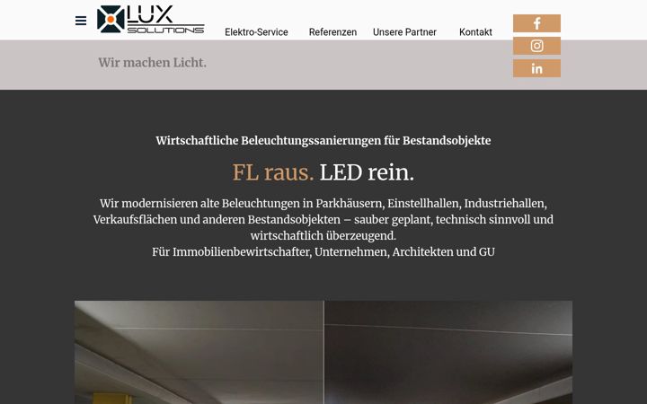 Screenshot of luxsolutions.ch
