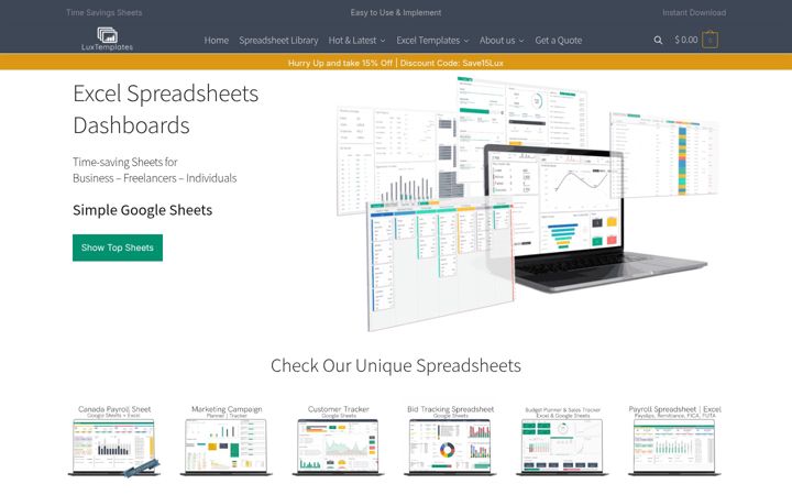 Screenshot of luxtemplates.com