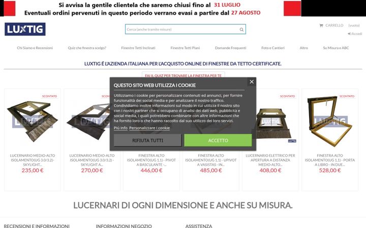Screenshot of luxtig.com