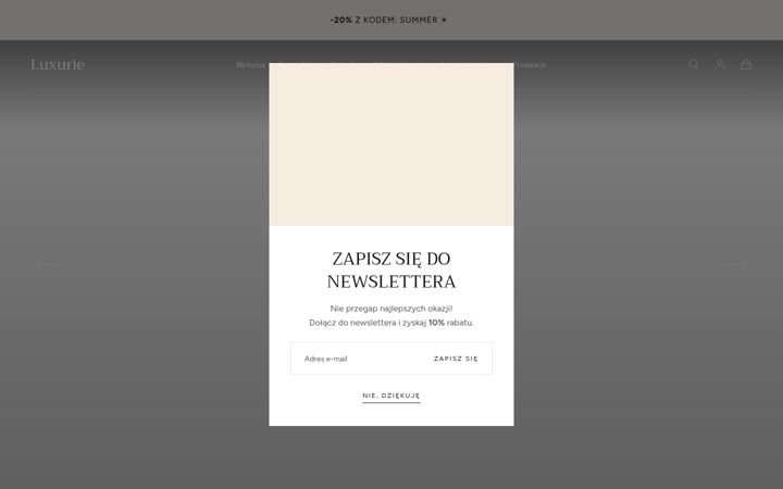 Screenshot of luxurie.pl