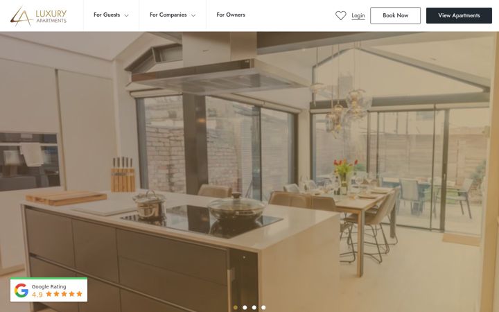 Screenshot of luxury-serviced-apartments.co.uk