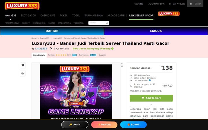 Screenshot of luxury333jp.click