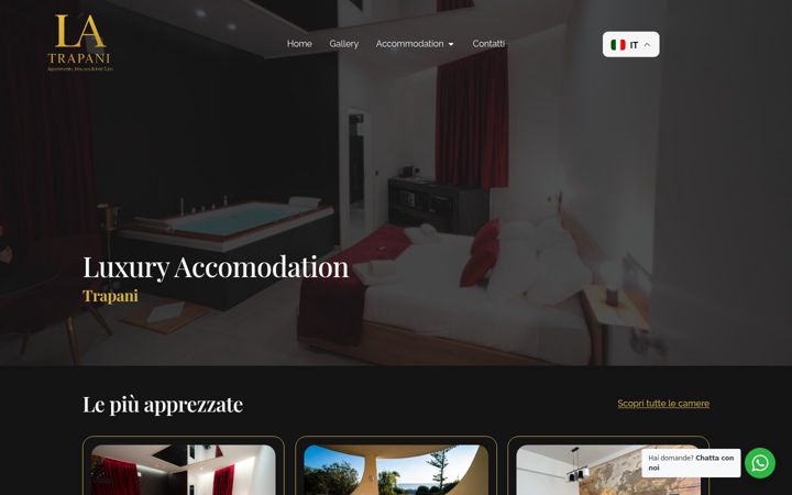 Screenshot of luxuryaccommodationtrapani.it