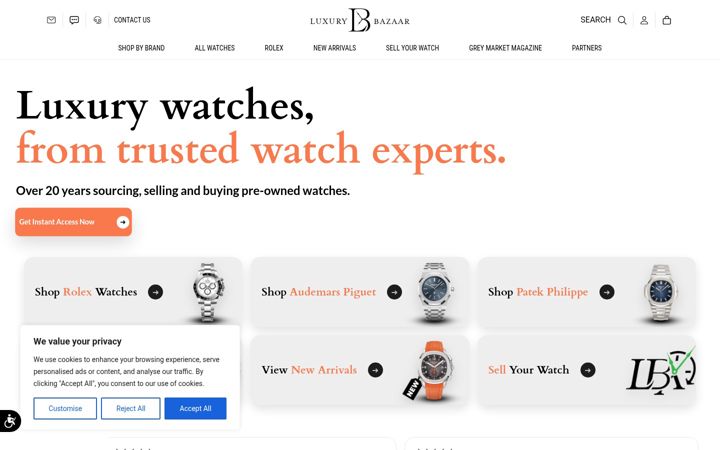 Screenshot of luxurybazaar.com