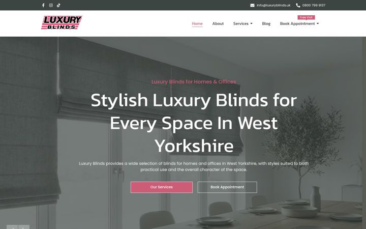 Screenshot of luxuryblinds.uk