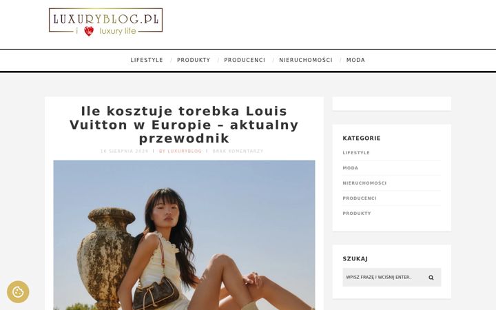 Screenshot of luxuryblog.pl