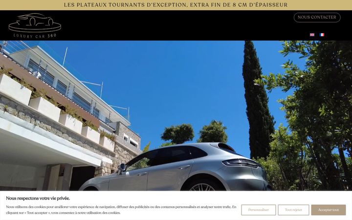 Screenshot of luxurycar360.com