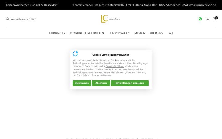 Screenshot of luxurychrono.de