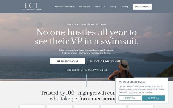 Screenshot of luxuryconciergetravel.com