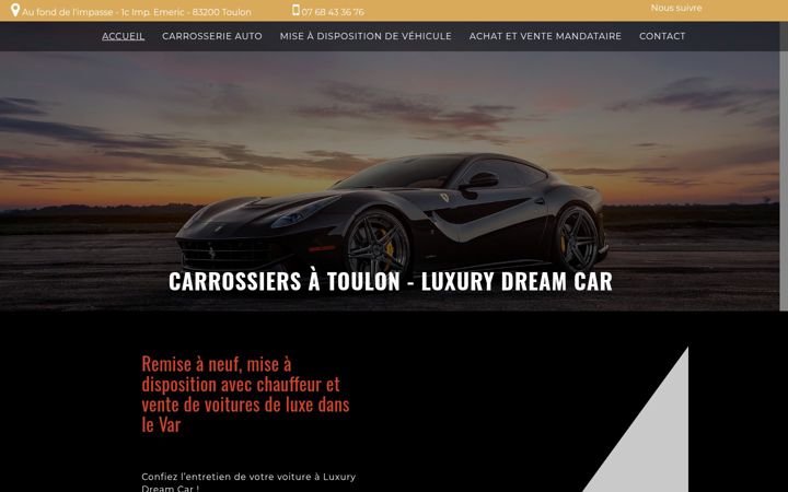 Screenshot of luxurydreamcar.fr