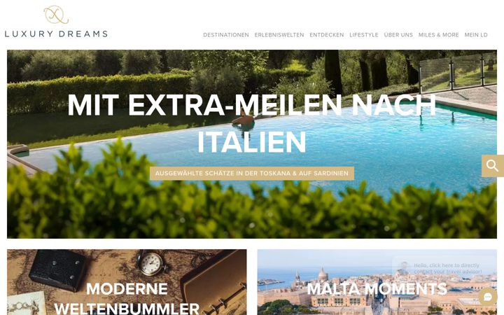 Screenshot of luxurydreams.de