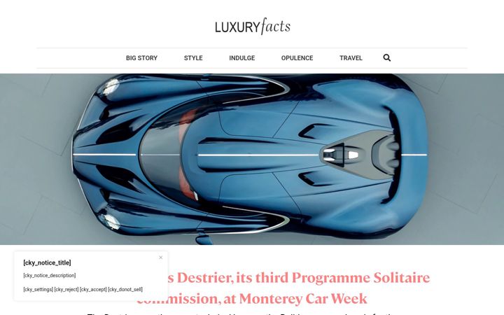 Screenshot of luxuryfacts.com