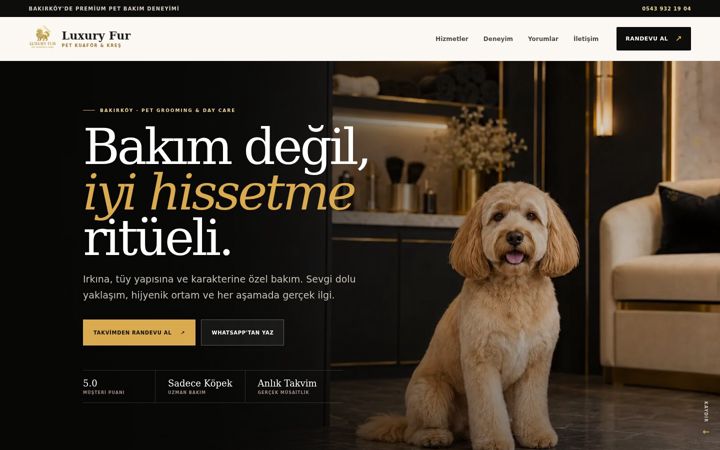 Screenshot of luxuryfurpetkuafor.com