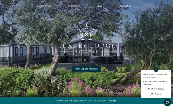 Screenshot von luxurylodgeescapes.co.uk