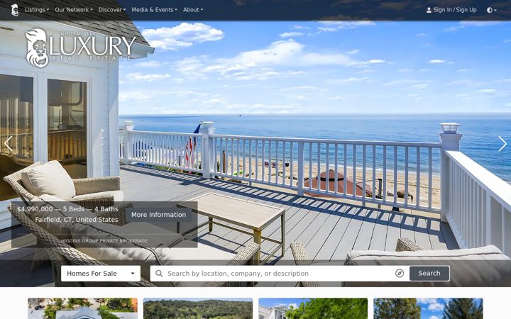 Screenshot of luxuryrealestate.com
