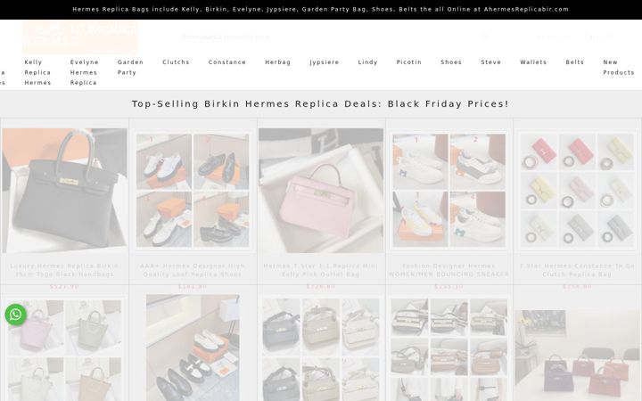 Screenshot of luxuryreplicahermes.com