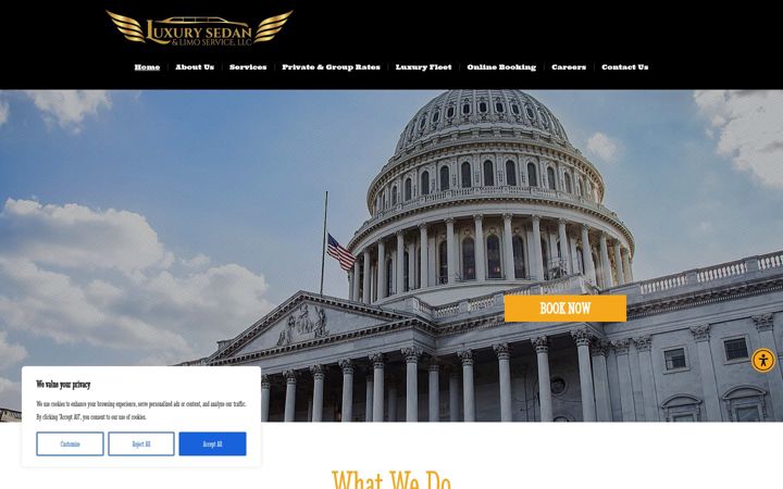 Screenshot of luxurysedantravel.com