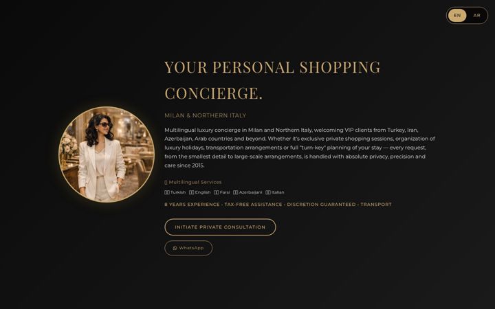 Screenshot of luxuryshoppingmilan.com