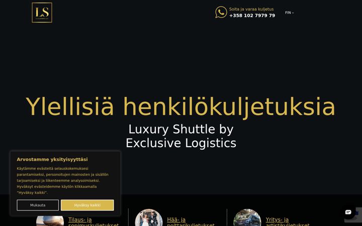 Screenshot of luxuryshuttle.com