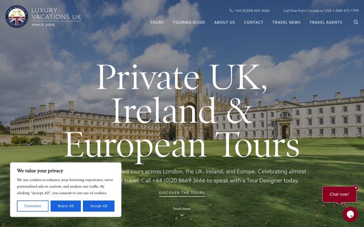 Screenshot of luxuryvacationsuk.com