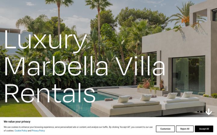 Screenshot of luxuryvillastarifa.com