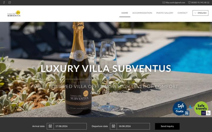 Screenshot of luxuryvillasubventus.com