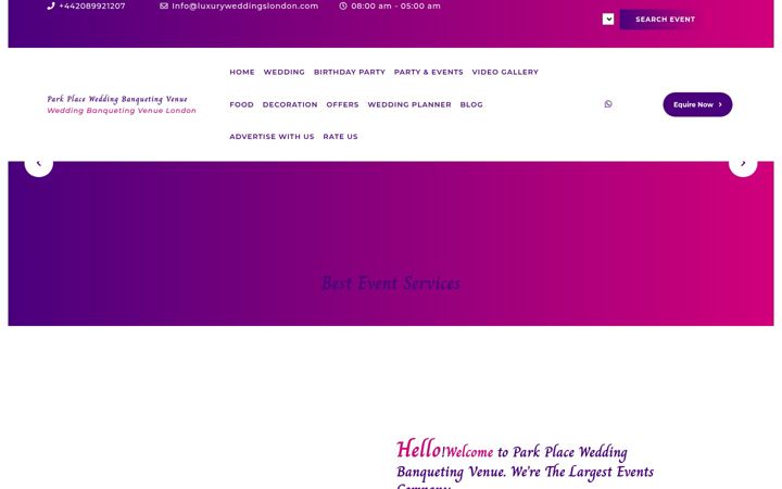 Screenshot of luxuryweddingslondon.com