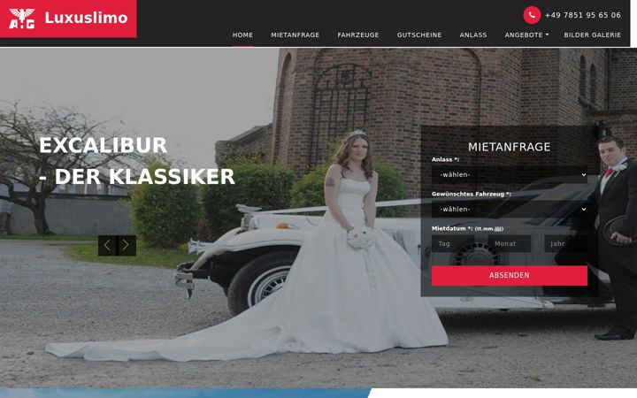 Screenshot of luxuslimo.de