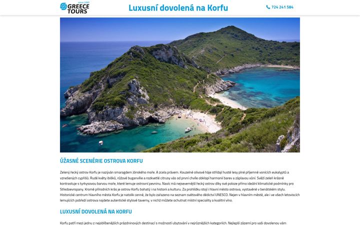 Screenshot of luxusnidovolenakorfu.cz