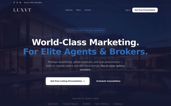 Screenshot of luxvt.com
