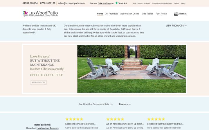 Screenshot του luxwoodpatio.com