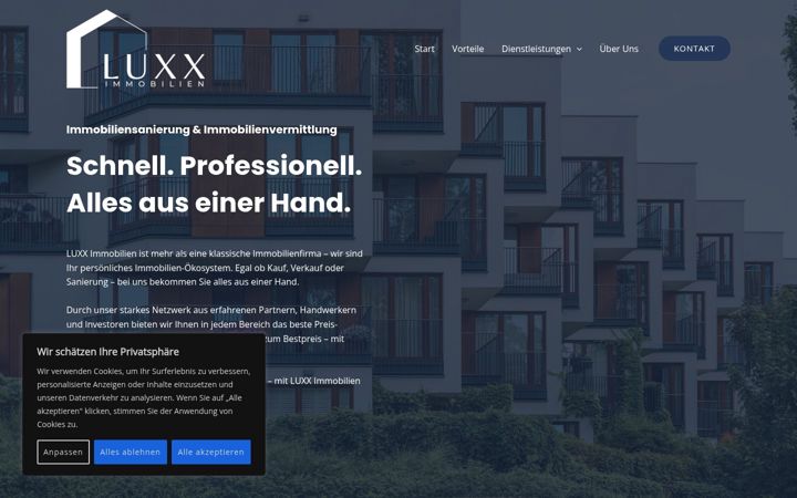 Screenshot of luxx-immo.de